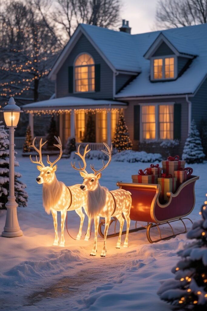 Outdoor yard ideas for Christmas 9 reindeer decor outdoor yard ideas for Christmas