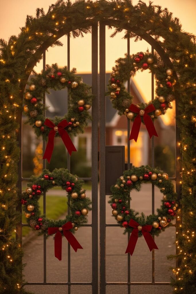 Outdoor yard ideas for Christmas 10 wreath decor outdoor yard ideas for Christmas