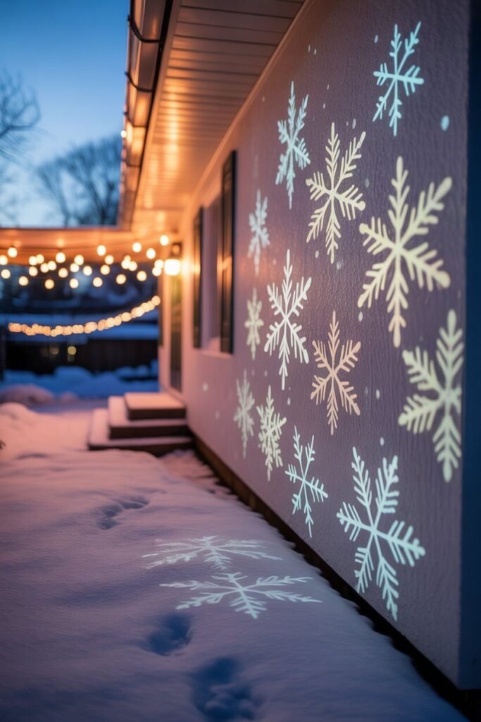 Outdoor yard ideas for Christmas 12 snowflake lights outdoor yard ideas for Christmas