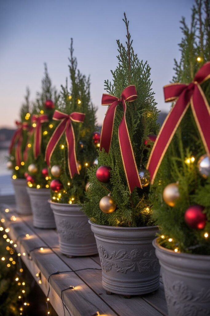 Outdoor yard ideas for Christmas 13 festive planter outdoor yard ideas for Christmas