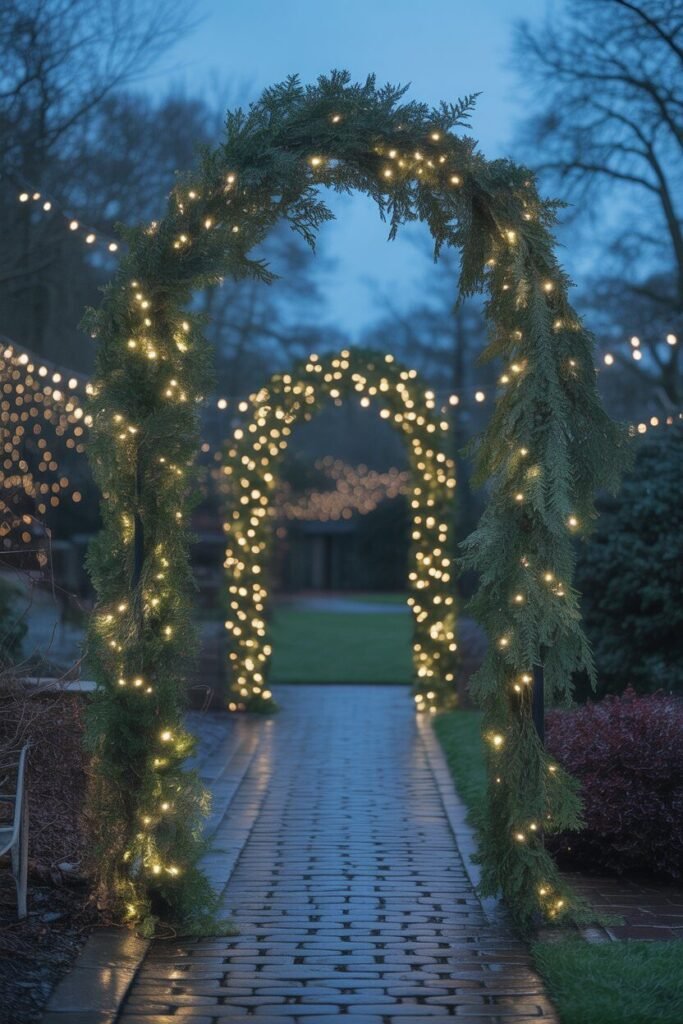 Outdoor yard ideas for Christmas 19 archway decor outdoor yard ideas for Christmas