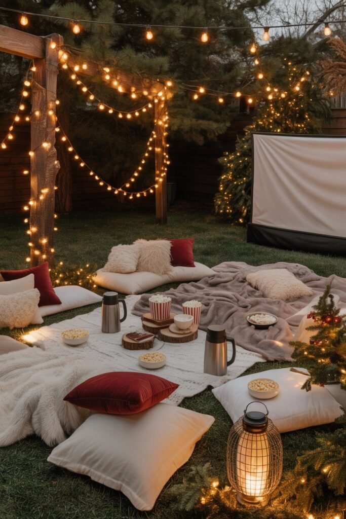 Outdoor yard ideas for Christmas 20 movie night outdoor yard ideas for Christmas