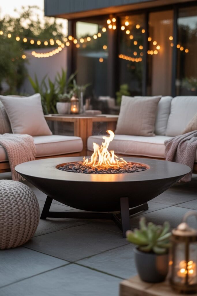 Luxury christmas patio design 4 luxury Christmas patio fire pit