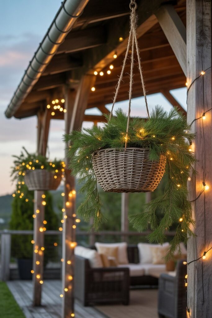 Luxury christmas patio design 9 luxury Christmas patio planters
