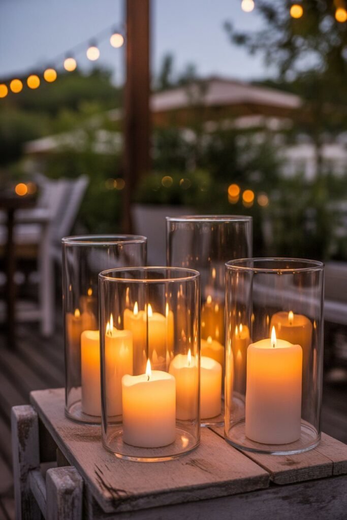 Luxury christmas patio design 13 luxury Christmas patio candles