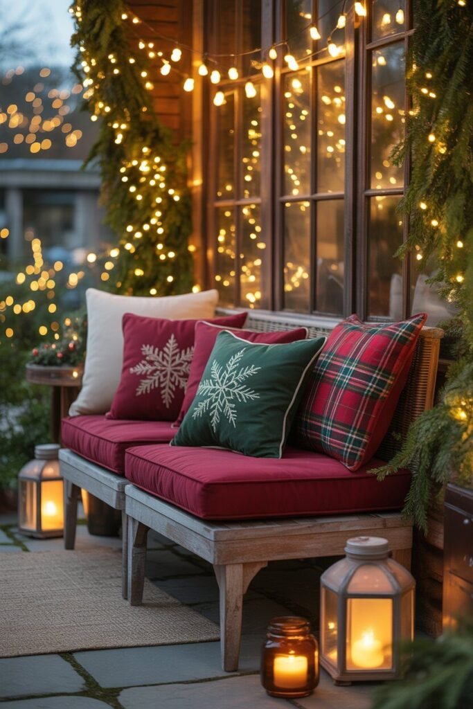 Luxury christmas patio design 14 luxury Christmas patio cushions