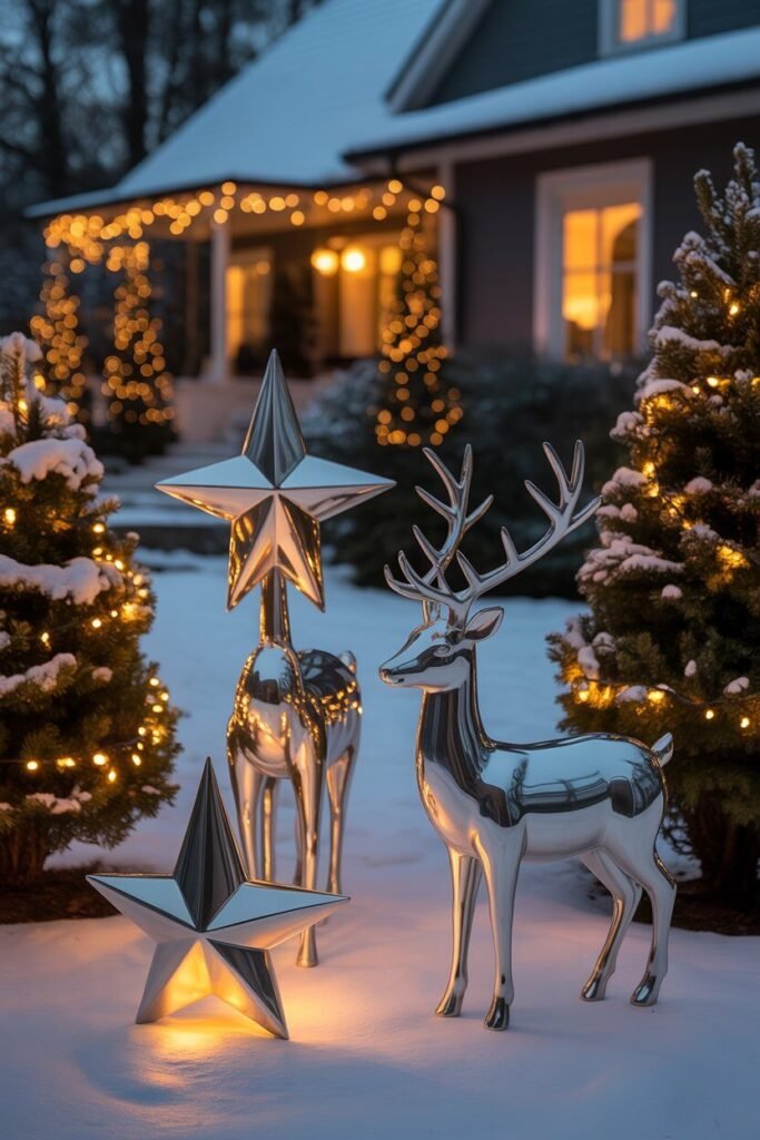 Luxury christmas patio design 18 luxury Christmas patio sculptures