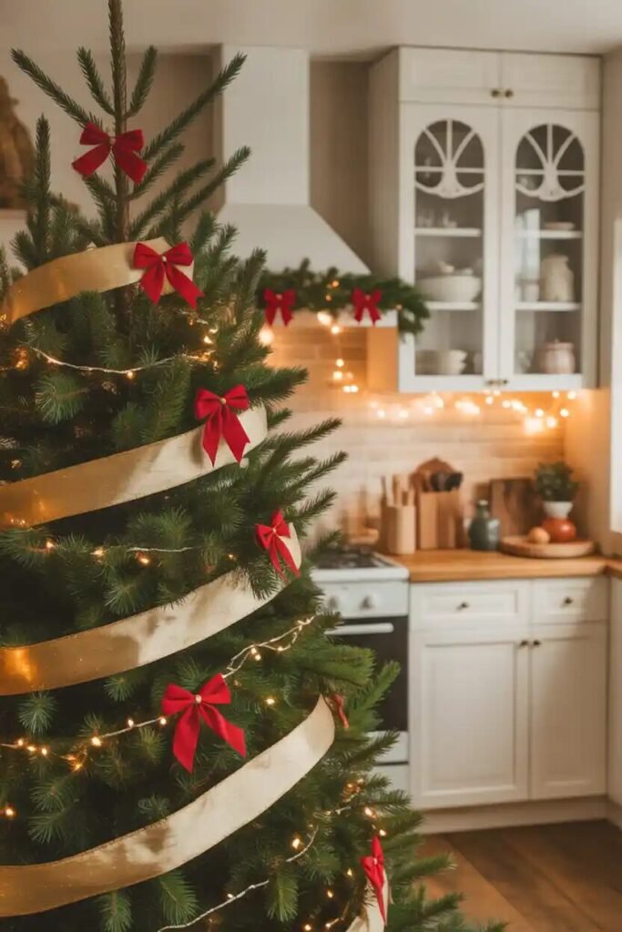 Beautifully decorated Christmas kitchen 3 Christmas tree in beautifully decorated Christmas kitchen