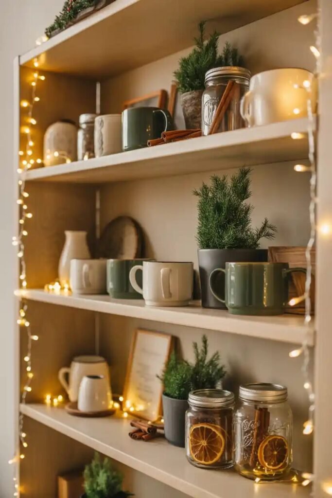 Beautifully decorated Christmas kitchen 18 holiday shelves beautifully decorated Christmas kitchen