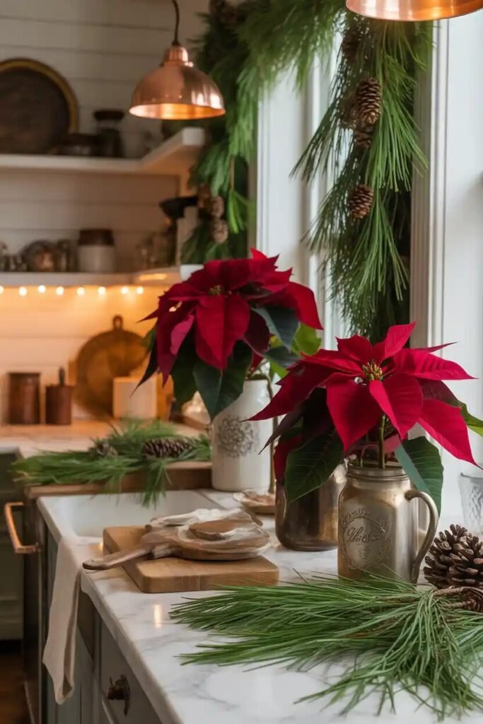 Beautifully decorated Christmas kitchen 19 florals beautifully decorated Christmas kitchen