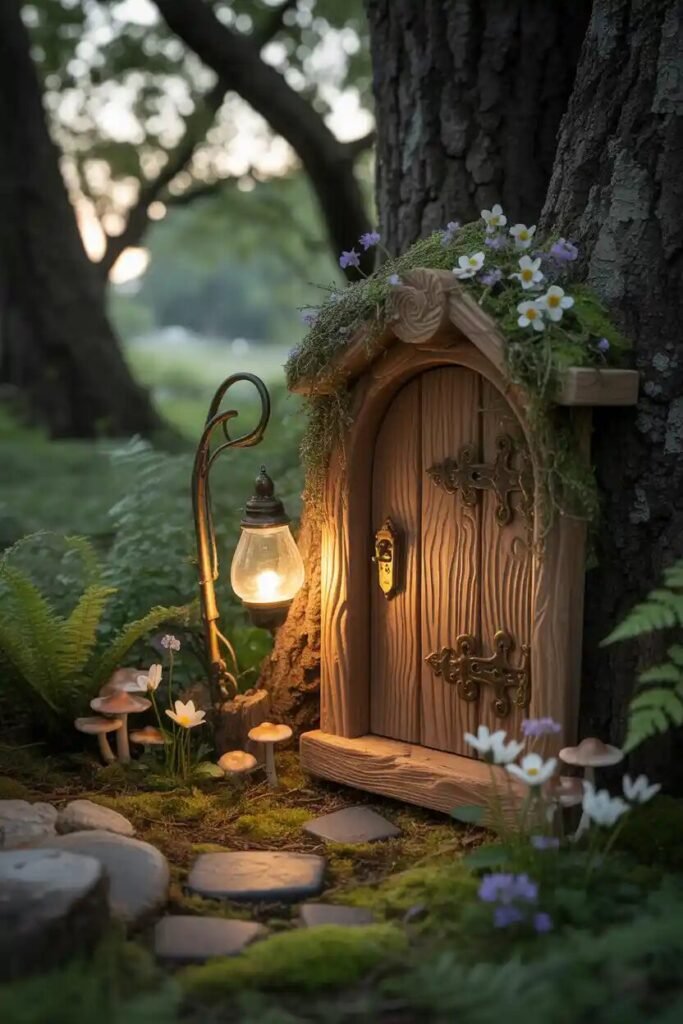 magical fairy garden scene hidden nook