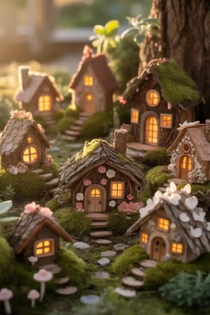 magical fairy garden scene emotional light