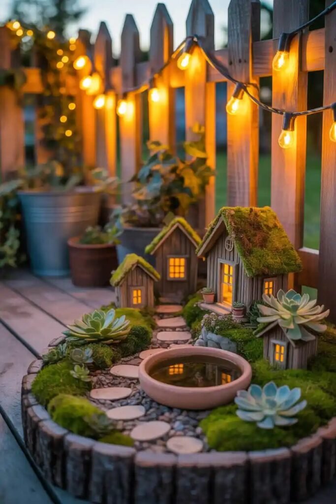 magical fairy garden scene trending design