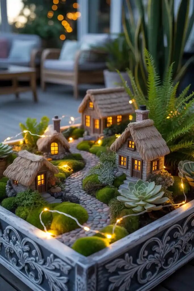  magical fairy garden scene small space