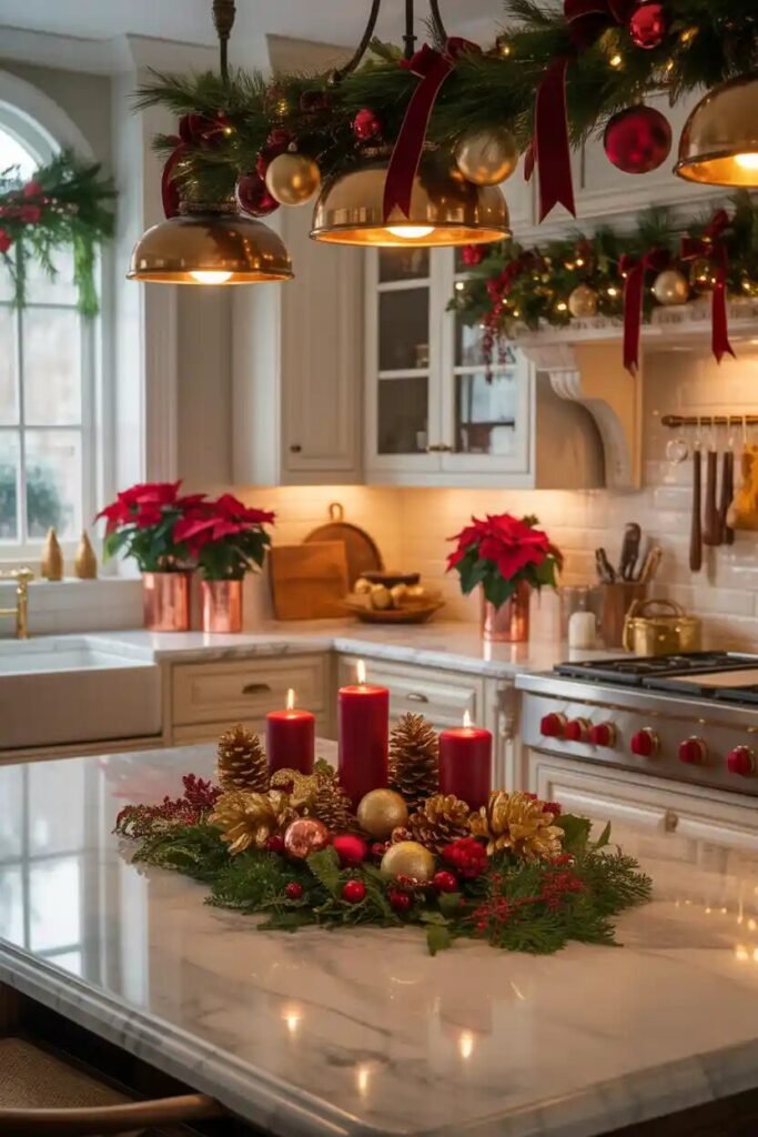 Beautifully decorated Christmas kitchen 2 classic beautifully decorated Christmas kitchen