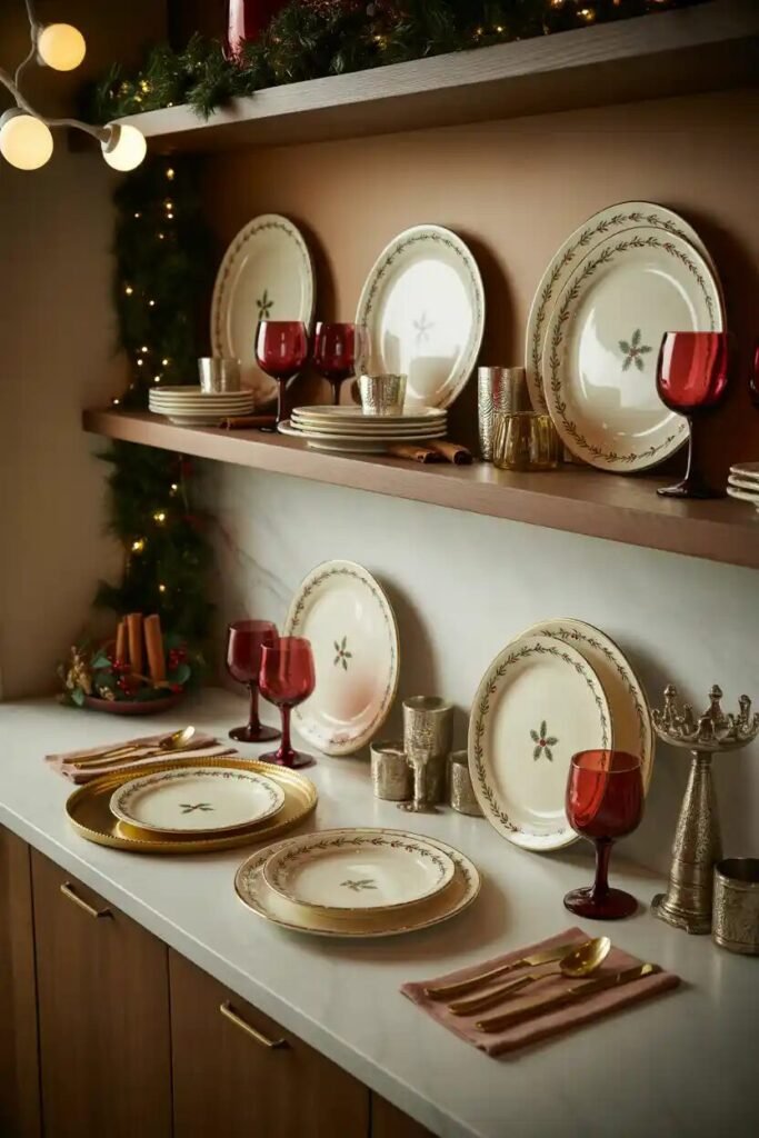 Beautifully decorated Christmas kitchen 9 holiday tableware beautifully decorated Christmas kitchen