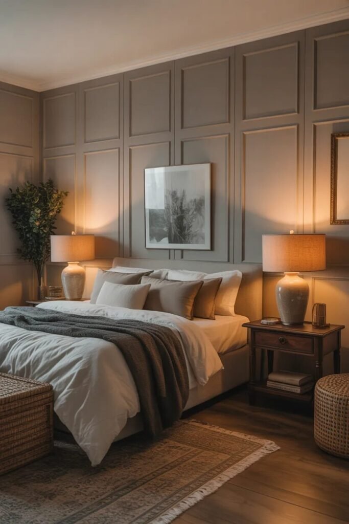 full room 20 board and batten wall ideas master bedroom