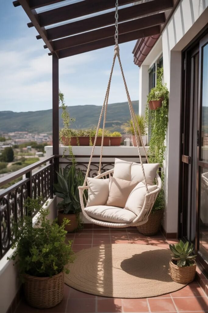 swing 17 small creative balcony ideas