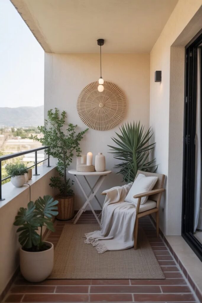 neutral 17 small creative balcony ideas