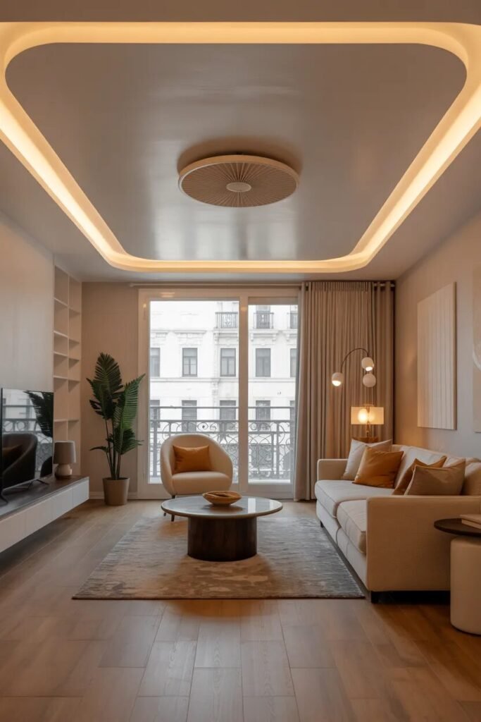 LED gypsum ceiling design ideas living room