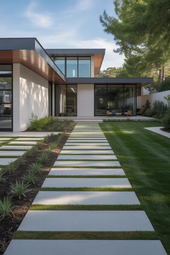 stone walkway 28 front yard landscaping ideas