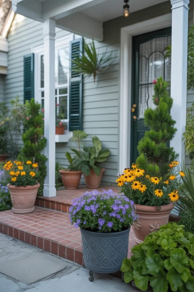 potted plants 28 front yard landscaping ideas