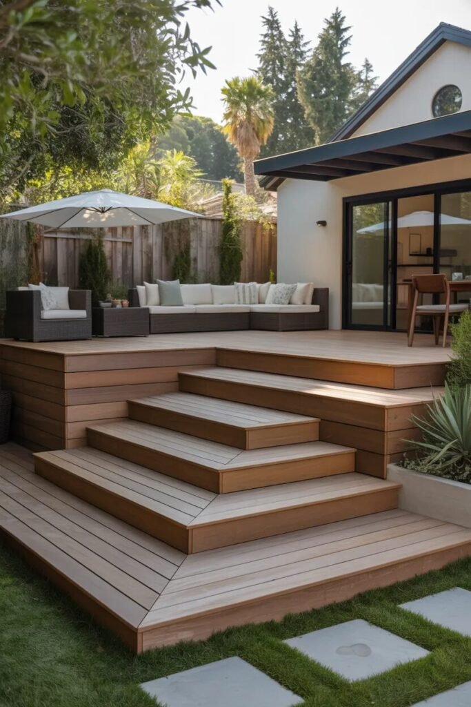 19 backyard deck ideas 3 multi level backyard deck ideas