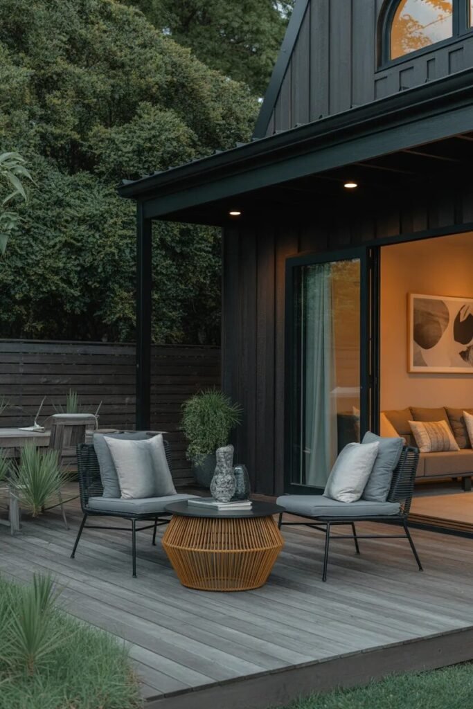 19 backyard deck ideas 18 dark backyard deck ideas