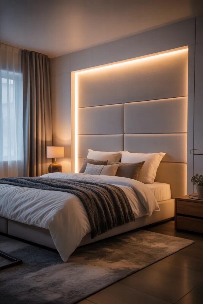 25 trendy bed back wall ideas 7 led trendy bed back wall ideas