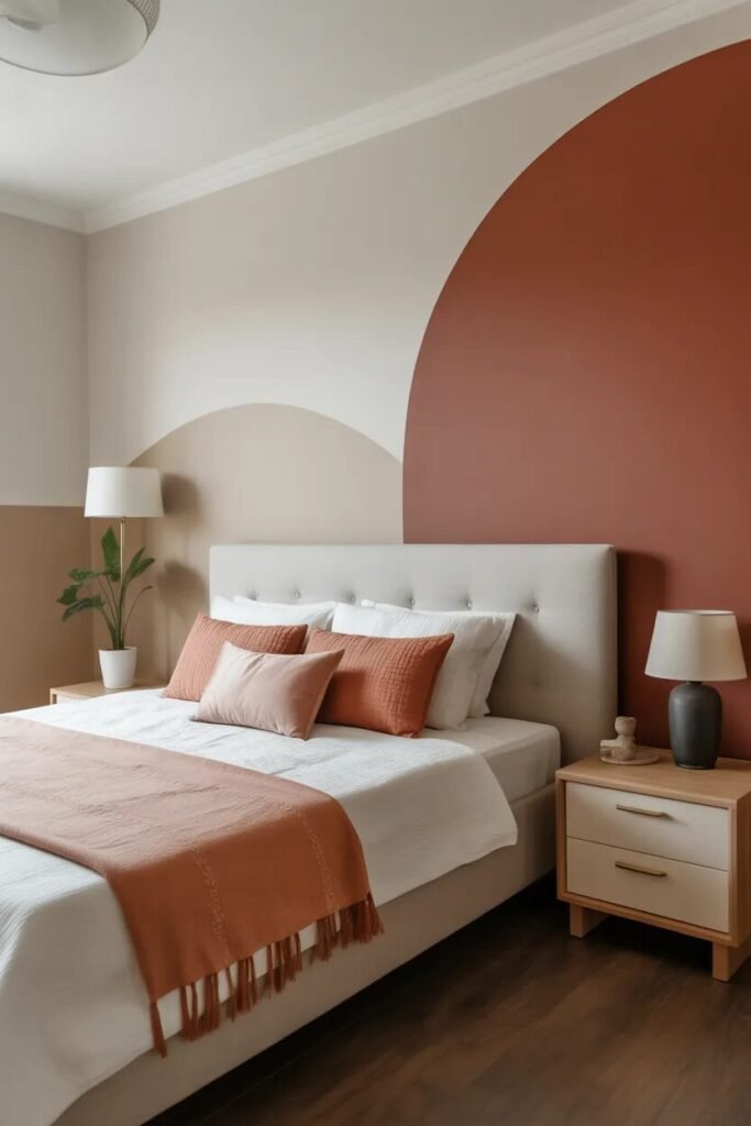 25 trendy bed back wall ideas 14 two tone trendy bed back wall ideas