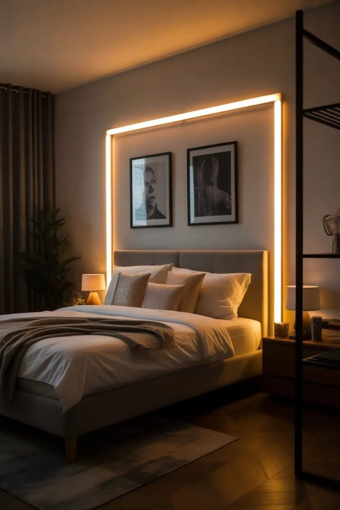 25 trendy bed back wall ideas 26 led frame trendy bed back wall ideas