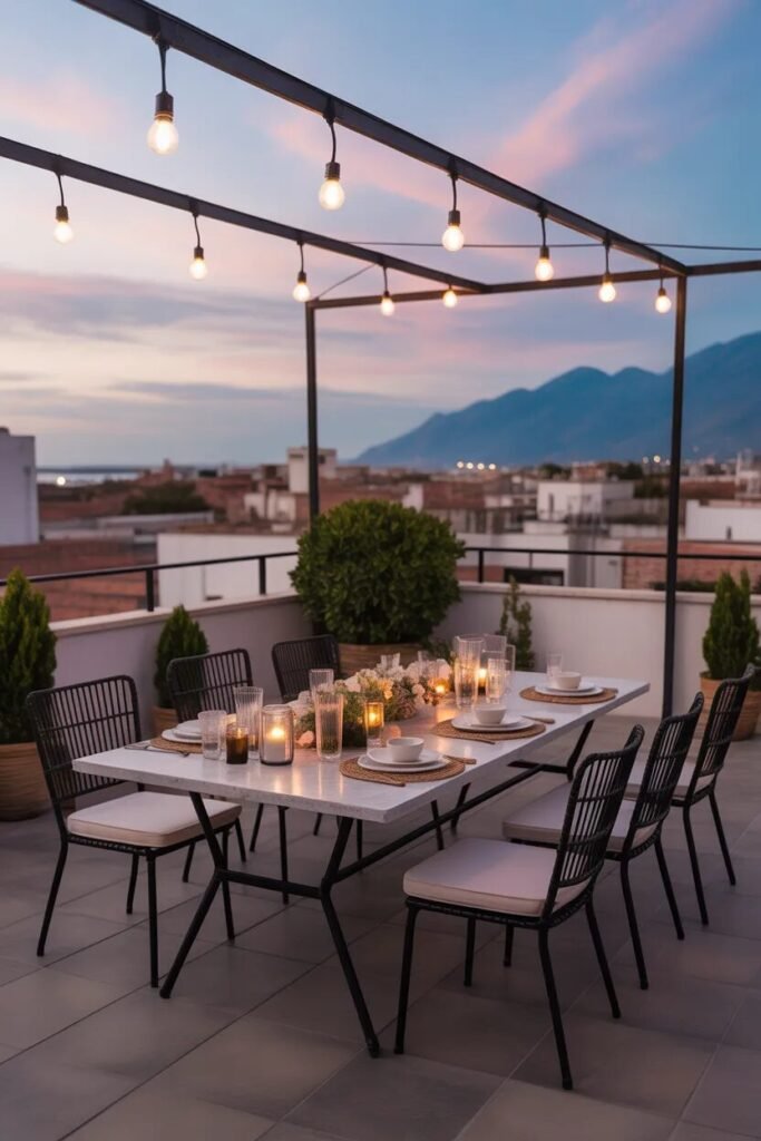 20 luxurious rooftop ideas 5 luxurious rooftop ideas dining setup