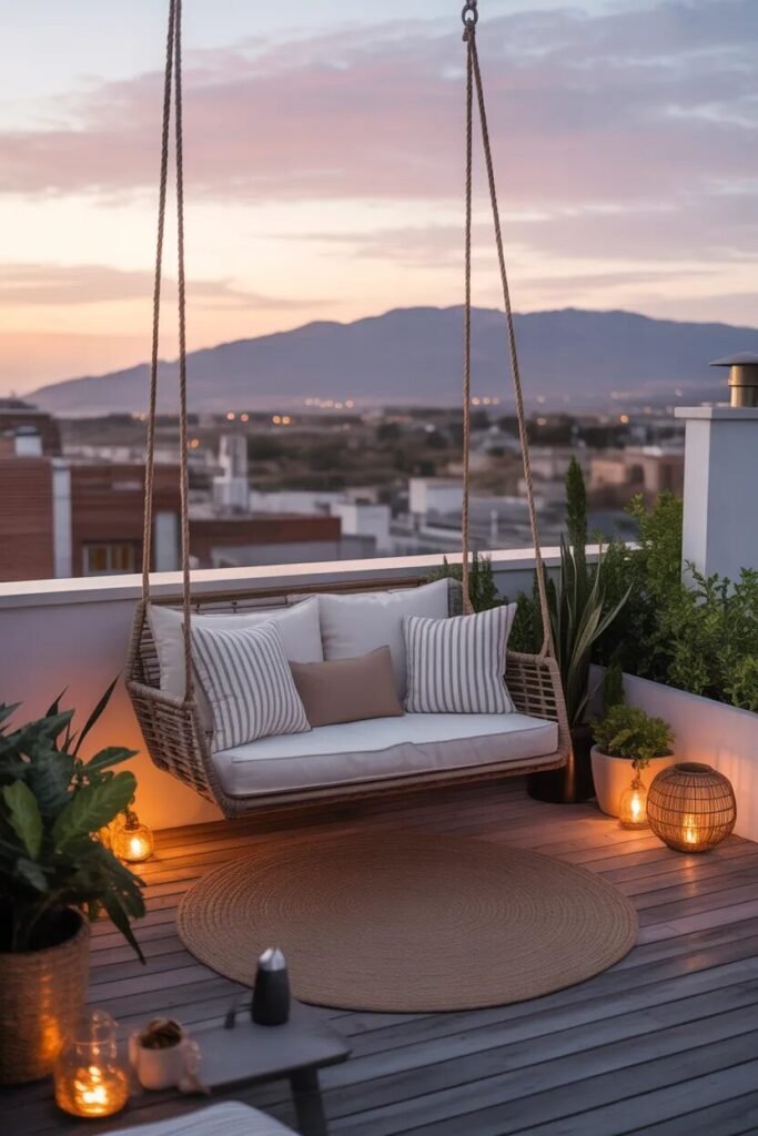 20 luxurious rooftop ideas 11 luxurious rooftop ideas swing seating
