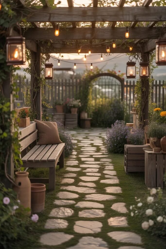  rustic garden decor ideas pathway