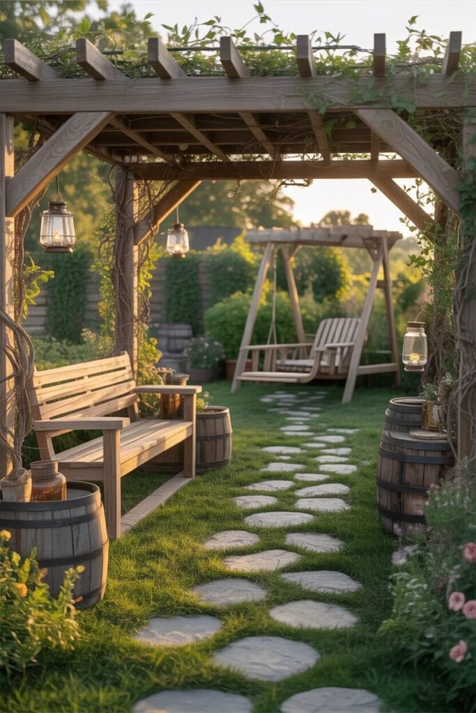  rustic garden decor ideas pergola