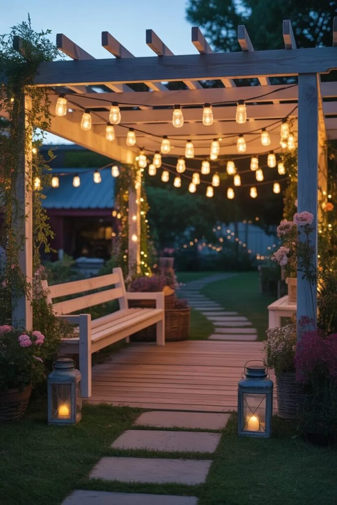 rustic garden decor ideas lights