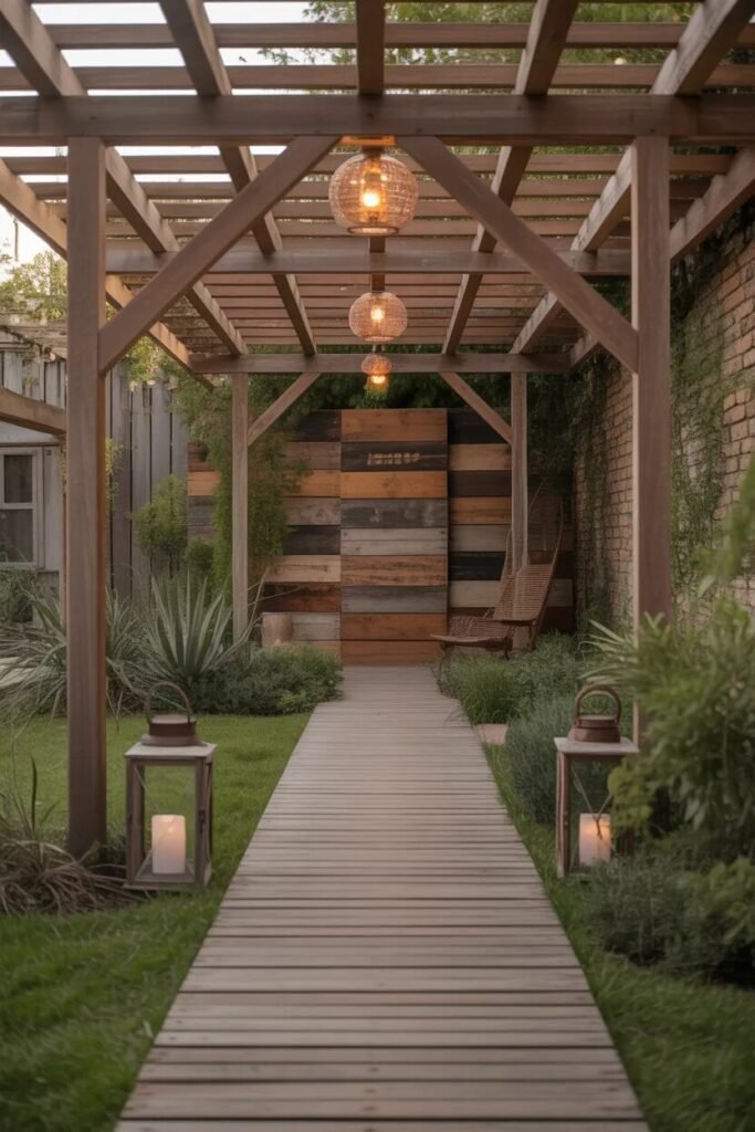 rustic garden decor ideas wood