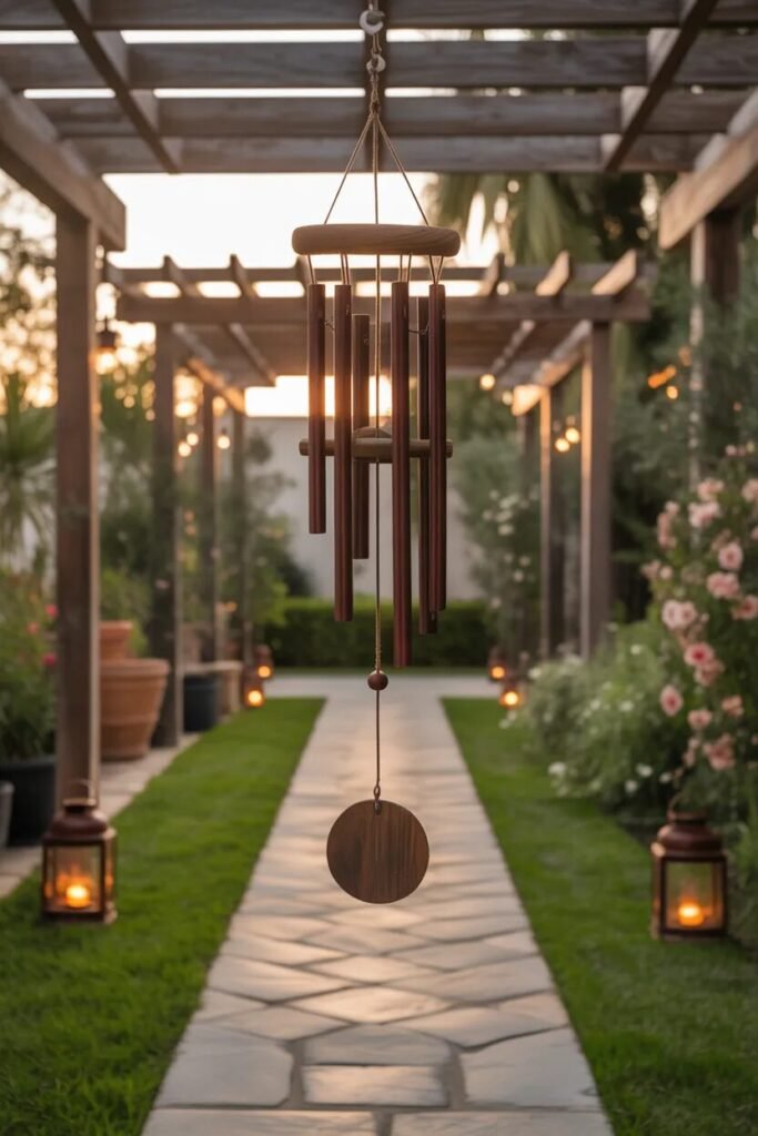  rustic garden decor ideas wind chimes