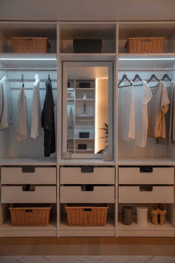 closet organization ideas hanging rods