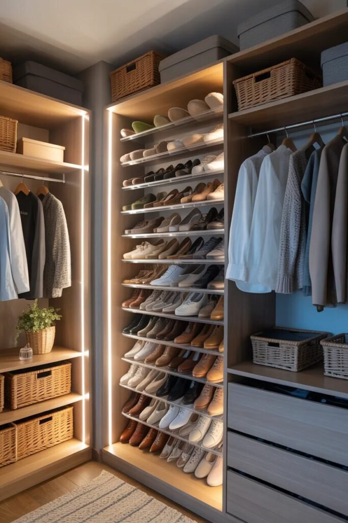 closet organization ideas shoe rack