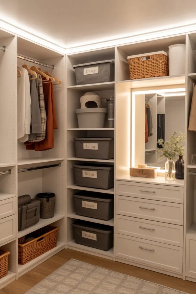 closet organization ideas seasonal storage