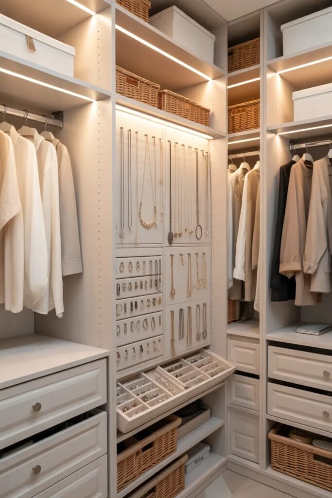 closet organization ideas jewelry organizer