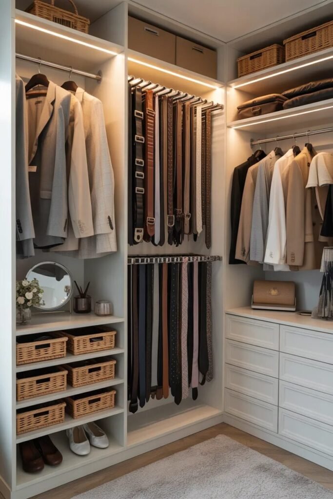  closet organization ideas belt organizer
