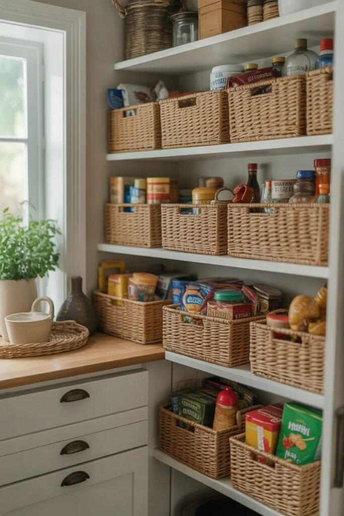 22 pantry organization ideas 6 basket storage pantry organization ideas