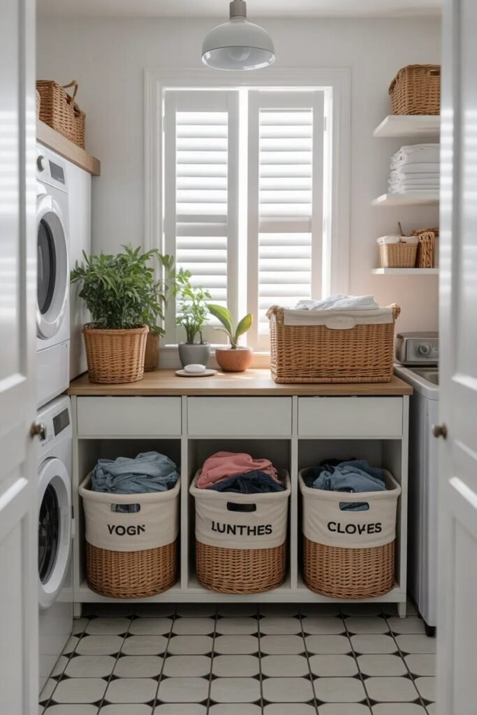 17 small laundry room ideas 6 baskets small laundry room ideas
