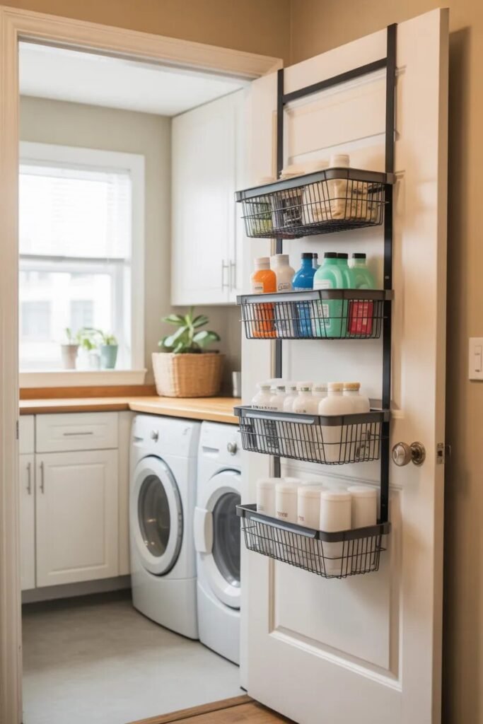 17 small laundry room ideas 7 door storage small laundry room ideas