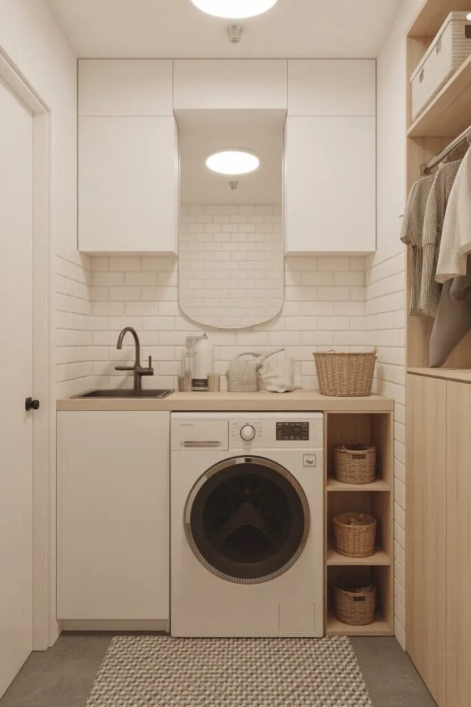 17 small laundry room ideas 16 mirror small laundry room ideas