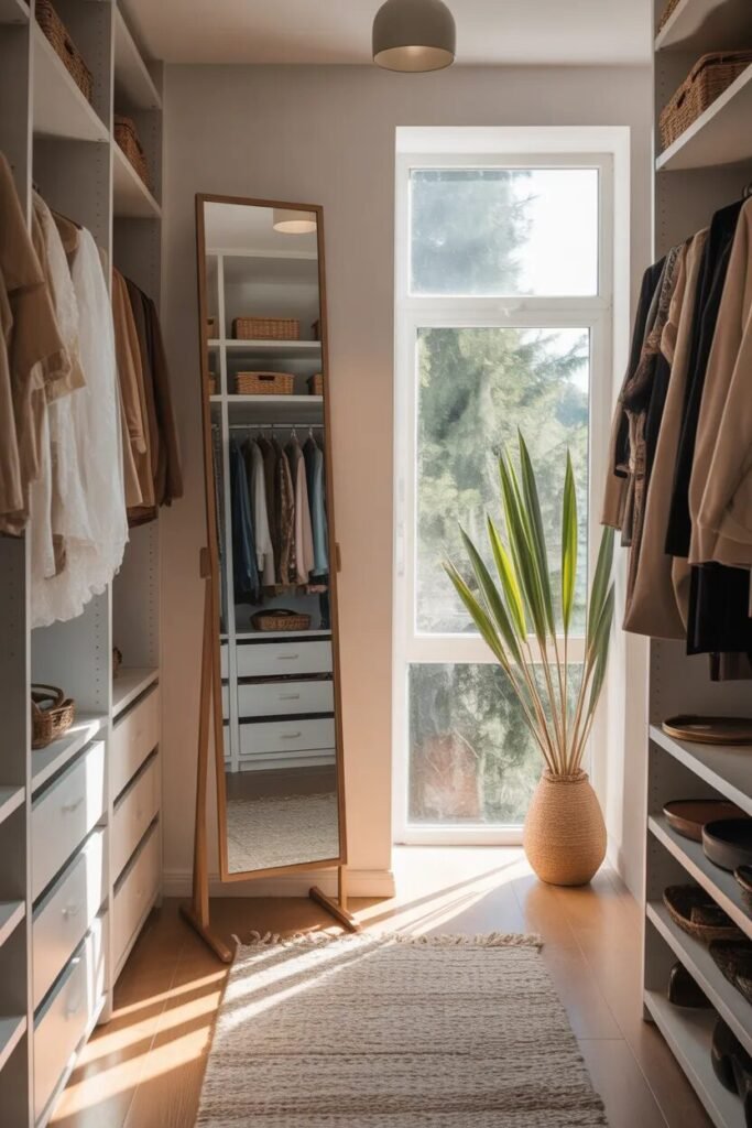 mirror feminine closet ideas