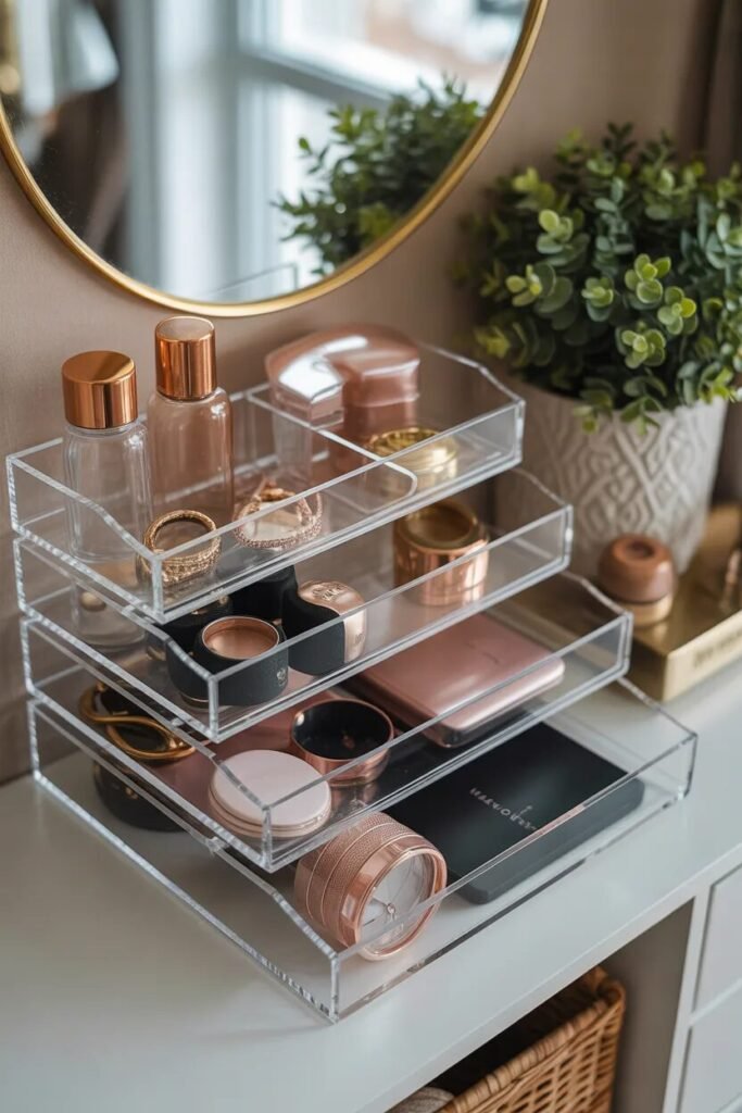 acrylic feminine closet ideas