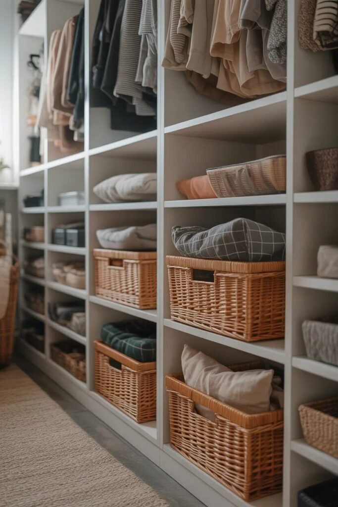  baskets feminine closet ideas